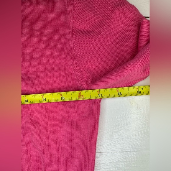 Boast women’s pink knit sweater tennis wear pot leaf size medium 100% cotton - Picture 6 of 8